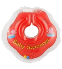 Надувной круг на шею для купания новорожденных BabySwimmer КРАСНЫЙ