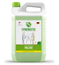 Мыло жидкое Synergetic для мытья рук биоразлагаемое Луговые травы, канистра, 5 л