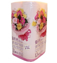 Туалетная бумага Marutomi Color bunch of flowers двухслойная 12 рулонов