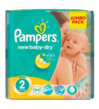 Подгузники Pampers New Baby-Dry 3-6 кг 2 размер 94 шт