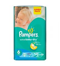 Подгузники Pampers Active Baby-Dry 15+ кг 6 размер 54 шт