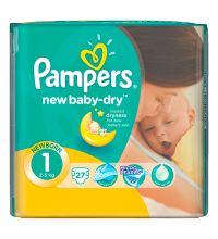 Подгузники Pampers New Baby-Dry 2-5 кг 1 размер 27 шт