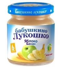 Детское пюре Бабушкино Лукошко яблоко банан с 6 мес. 100 г