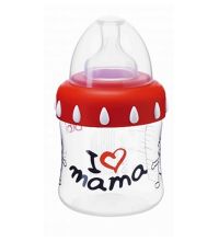 Бутылочка Bibi Mama  с широким горлом и соска "регулируемый поток" 150 мл с рождения 