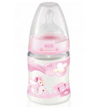 Бутылочка Nuk Baby Rose (First Choice) пластиковая 150 мл + соска с вентиляцией из силикона р. 1 М с рождения