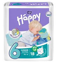 Подгузники Bella Baby Happy, размер Junior Extra (16+ кг) 18 шт