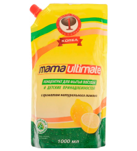 Концентрированное средство для мытья посуды и детских принадлежностей Mama Ultimate Лимон (запаска), 1000 мл