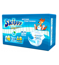 Подгузники Skippy Super Econom размер 4 (7-18 кг), 18 шт