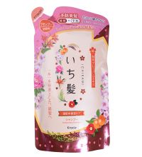 Шампунь для волос интенсивно увлажняющий Kracie Ichikami с маслом абрикоса, сменная упаковка, 340 мл
