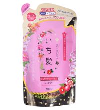 Шампунь для придания объема волосам Kracie Ichikami с ароматом граната, сменная упаковка, 340 мл