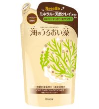 Бальзам-ополаскиватель для ухода за кожей головы Kracie Umi No Uruoiso с экстрактами морских водорослей, сменная упаковка, 420 мл
