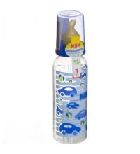 Бутылочка Nuk пластиковая (ПП) 240 мл + соска с вентиляцией из латекса, р1 с рождения