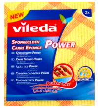 Салфетка для уборки Vileda губчатая Power 3 шт.
