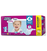 Подгузники Helen Harper Baby размер 4 Maxi (7-18 кг) 62 шт