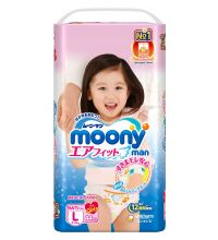 Трусики для девочек Moony L (9-14 кг) 44 шт