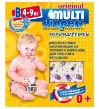 Трусики Multi-Diapers многоразовые размер M (4-9 кг) арт. 1В