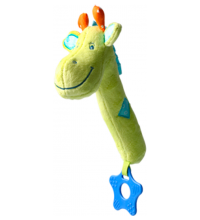 Игрушка-пищалка BabyOno Жираф с прорезывателем