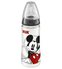 Бутылочка Nuk First Choice Дисней Микки пластиковая, 300 мл + соска с вентиляцией из силикона, с 6 мес.