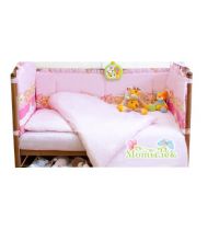 Бампер в кроватку ToyMart высокий розовый К-Б3