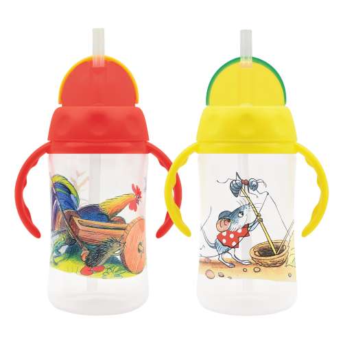 16433 Поильник "Сказки В. Сутеева" с трубочкой Lubby 240 мл от 6 мес.