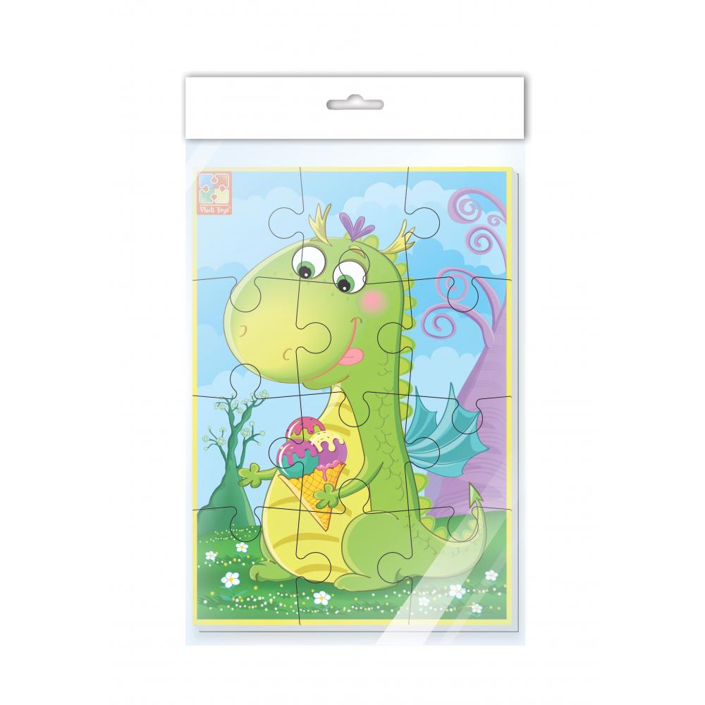 VT1103-50 Мягкие пазлы А5 "Динозавр с мороженым"