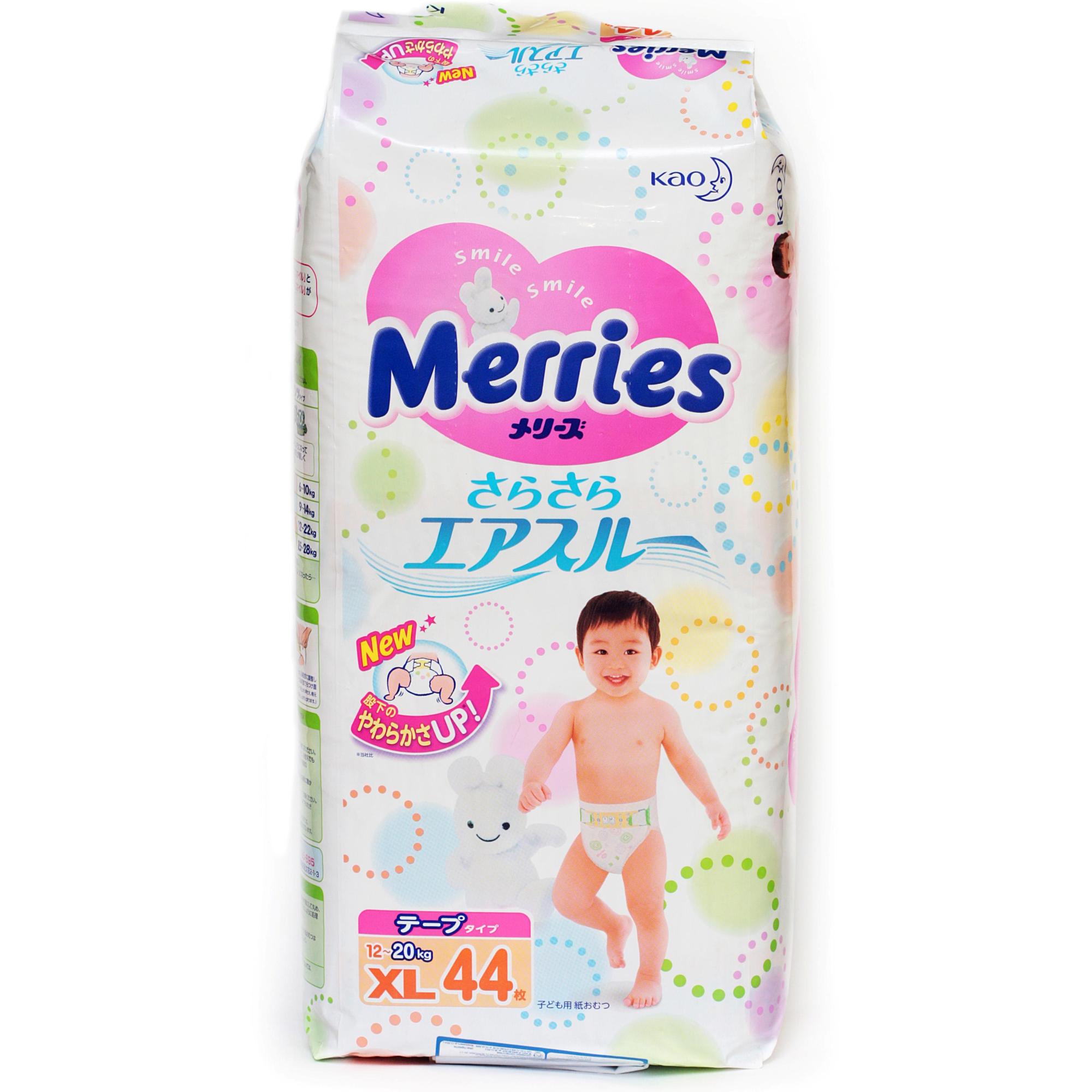 Подгузники Merries размер XL (12-20 кг) 44 шт