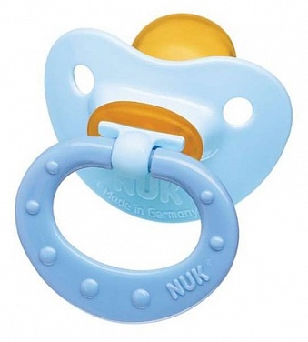 Пустышка Nuk Baby Blue для сна с кольцом латекс р. 1 (с рождения)