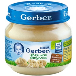 Детское пюре Gerber цветная капуста 1 ступень 80 г