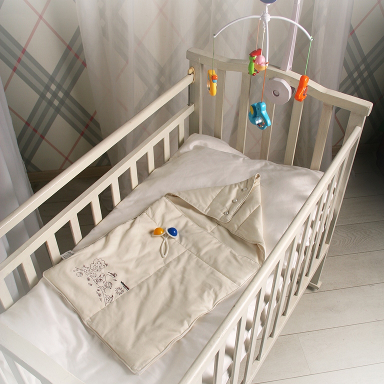 Конверт для сна Greenstork Хлопок и Шелк с капюшоном 40*80 см