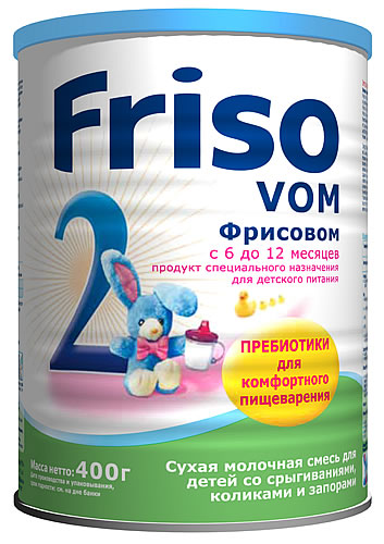 Молочная смесь Friso Фрисовом 2 с пребиотиками 6-12 мес. 400 г
