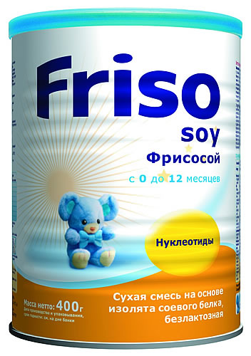 Молочная смесь Friso Фрисосой соевая с нуклеотидами 0-12 мес. 400 г