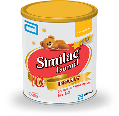 Лечебная смесь Similac Isomil на основе изолята белков сои 0-12 мес. 400 г