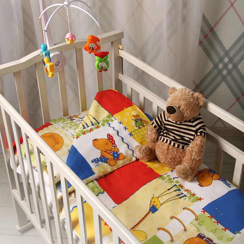 Детское постельное белье в кроватку Greenstork  "Зоопарк" (простынка 120*150 см пододеяльник 110*140 см наволочка 40*60 см) 100% хлопок-сатин