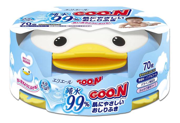 Влажные салфетки для детей Goo.N контейнер 70 шт