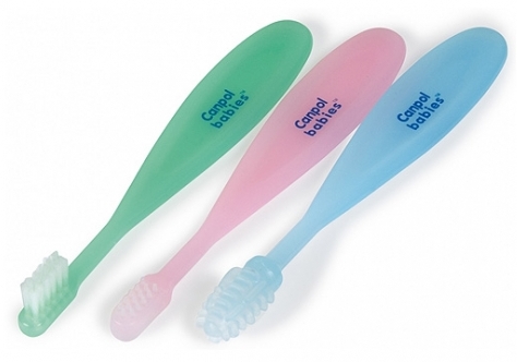 Набор зубных щеток Canpol Babies для массажа и чистки первых зубок 3 шт.