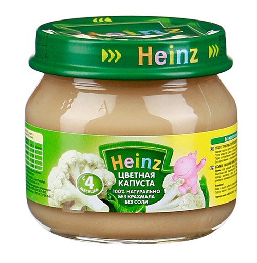 Детское пюре Heinz цветная капуста с 4 мес. 80 г