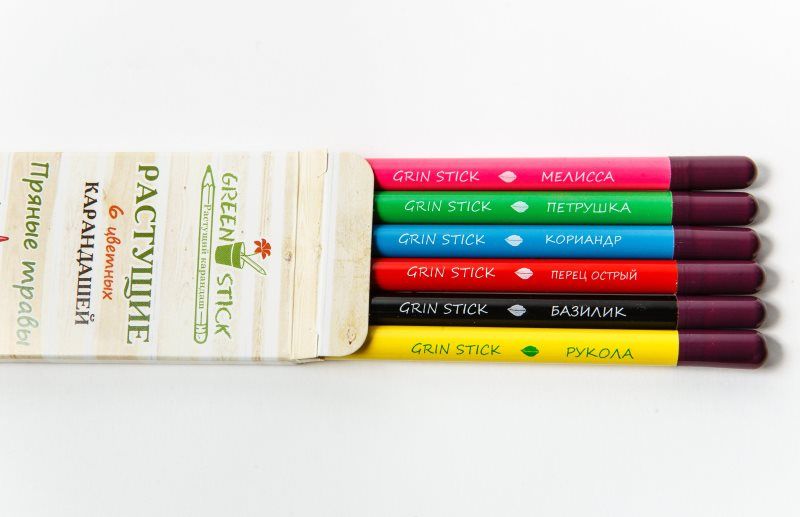 GSK-06-01 Растущий карандаш "Пряные травы" цветные (6 шт)