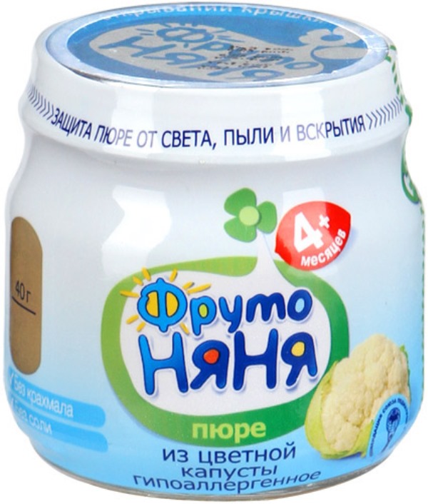 Детское пюре Фрутоняня цветная капуста 80 г