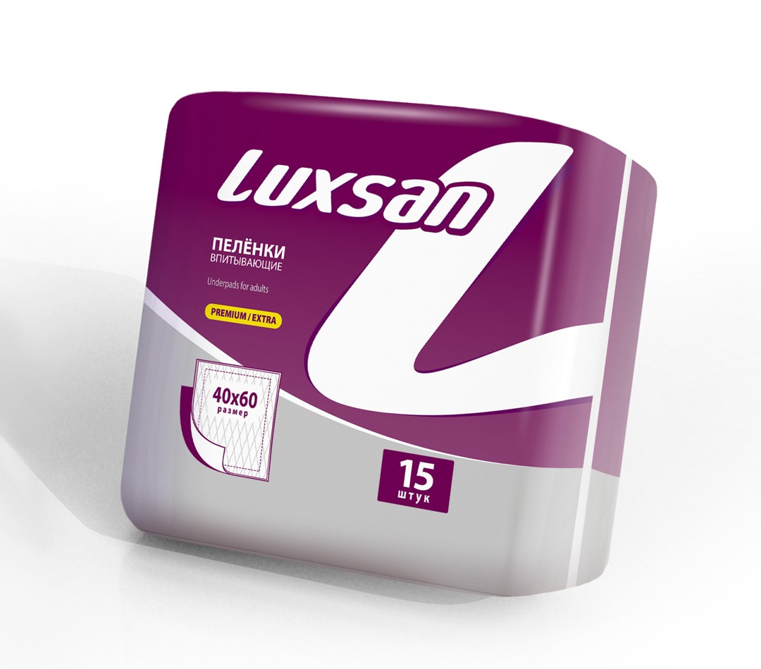 Пеленки детские Luxsan Premium/Extra 40х60 см 15 шт