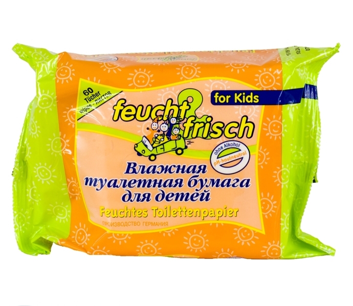 Туалетная бумага для детей Babyline влажная 60 шт