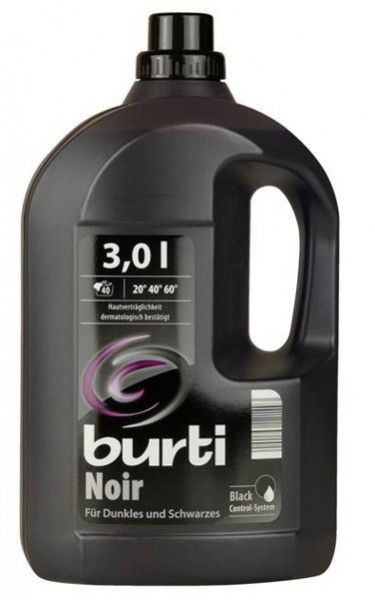 Жидкое средство для стирки черного и темного белья Burti Noir 3 л