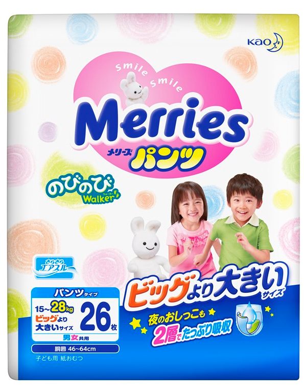 Трусики Merries BIG BIG (15-28 кг) 26 шт