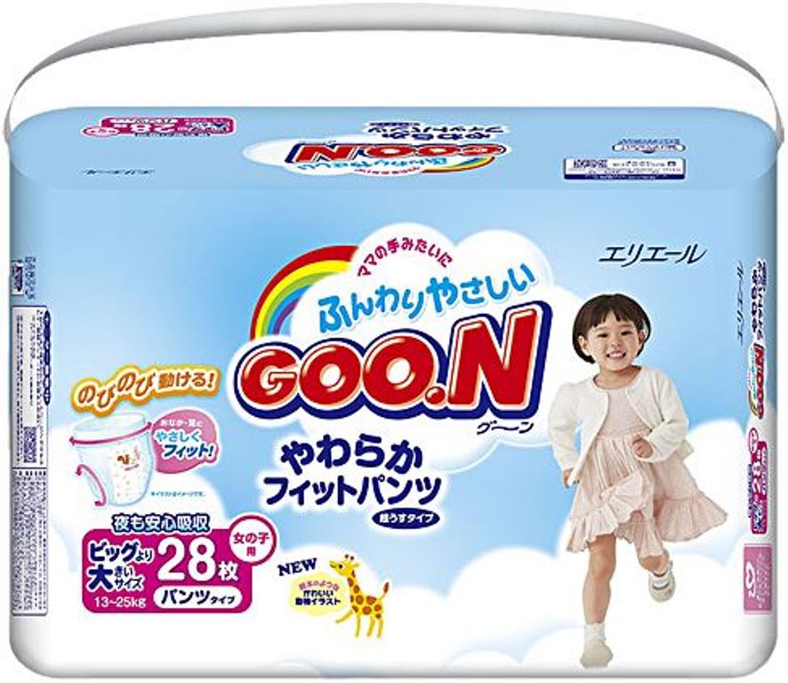Трусики Goo.N для девочек XXL (13-25 кг) 28 шт