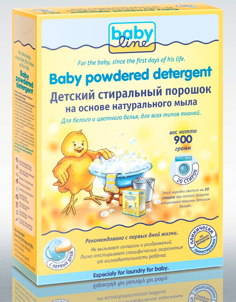 Стиральный порошок Babyline Детский на основе натурального мыла 09 кг 