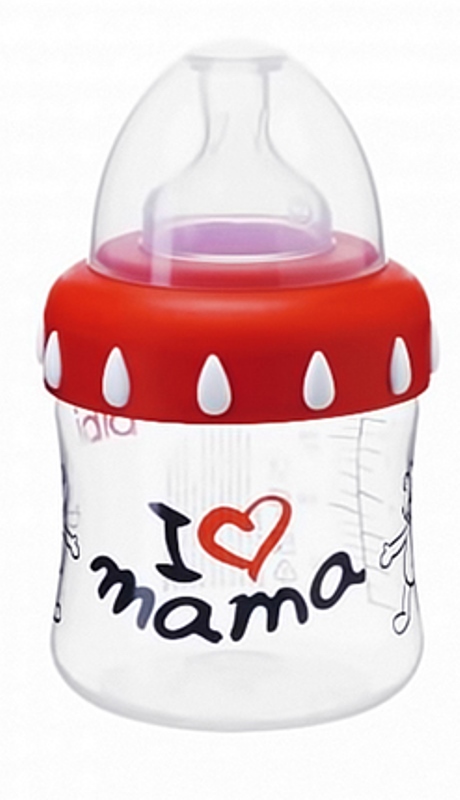 Бутылочка Bibi Mama  с широким горлом и соска "регулируемый поток" 150 мл с рождения 