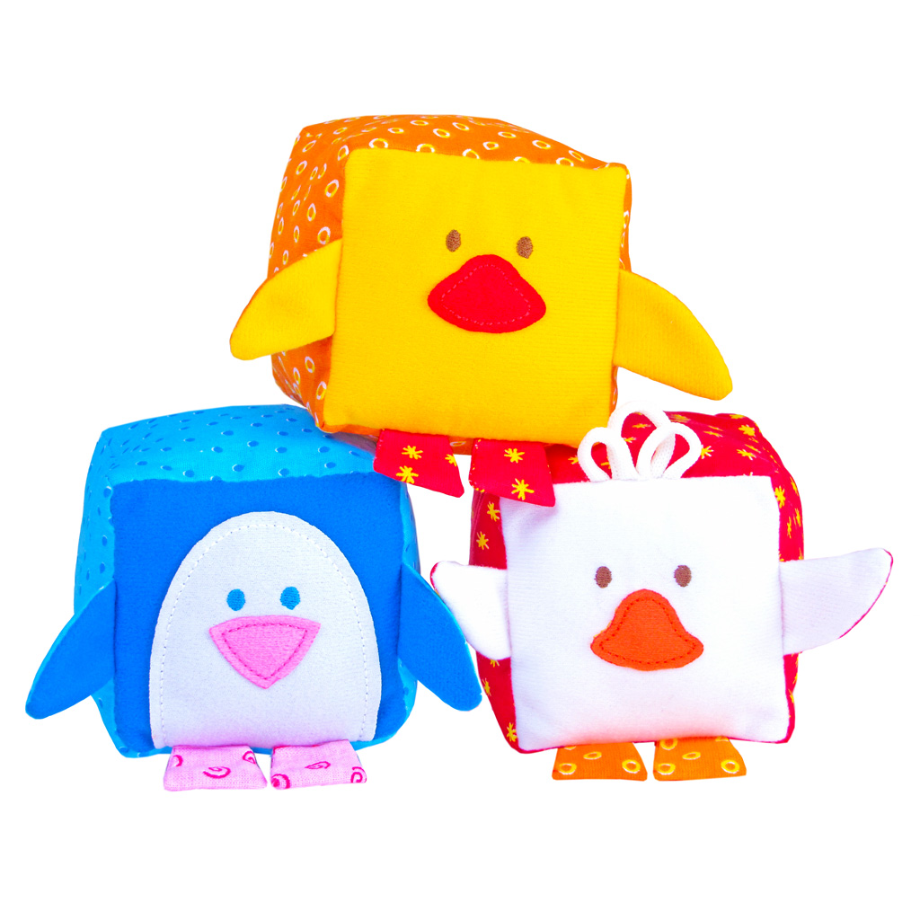 Игрушка Мякиши Кубики Зоо птицы 3шт. 245