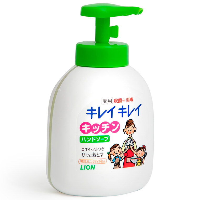 Мыло жидкое антибактериальное для рук (для кухни) Lion Kirei Kirei 250 мл