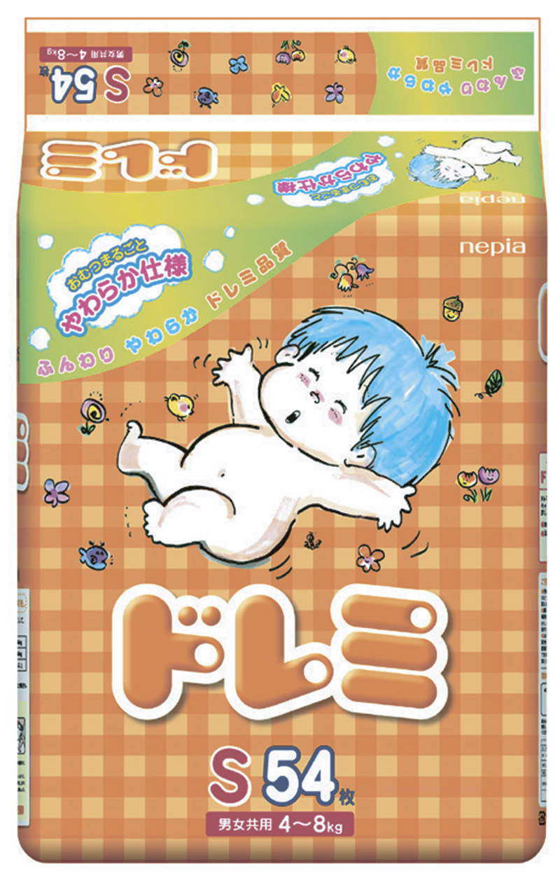 Подгузники DoReMi Nepia размер S (4-8кг) 54 шт 00025