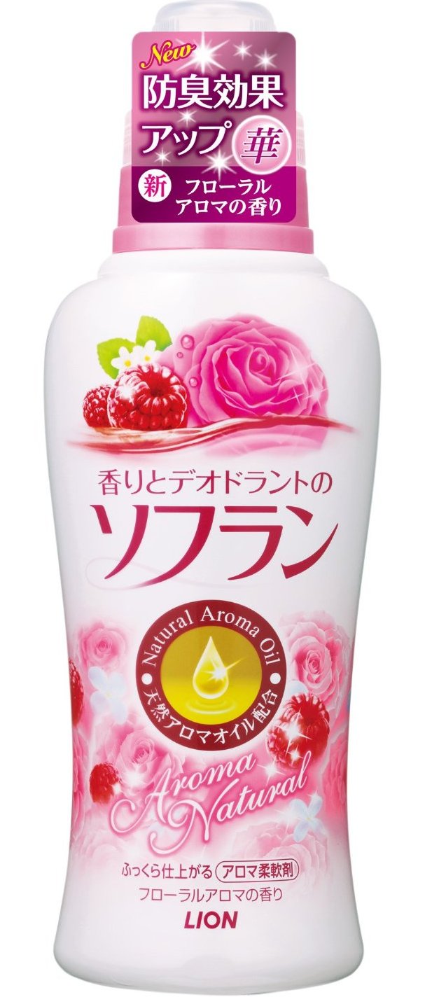 Кондиционер для белья Lion Soflan с цветочным ароматом флакон 650 мл