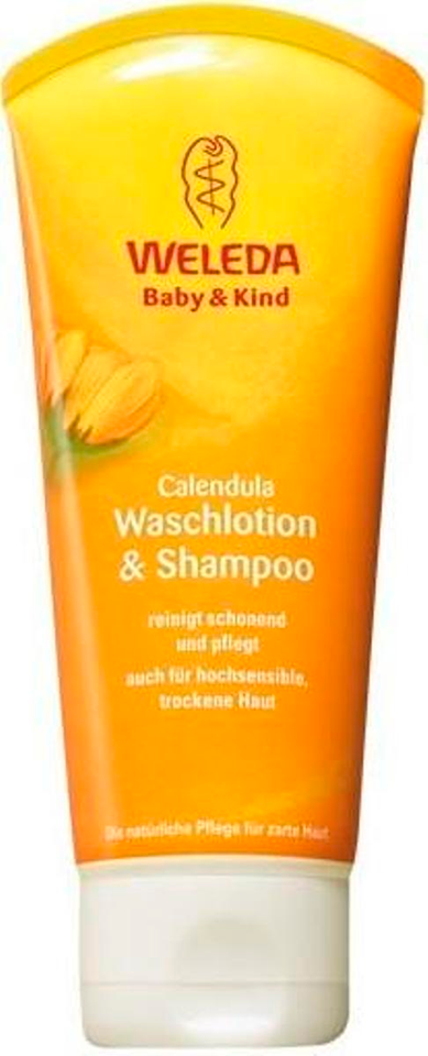 Шампунь-гель детский Weleda для волос и тела с календулой 200 мл.